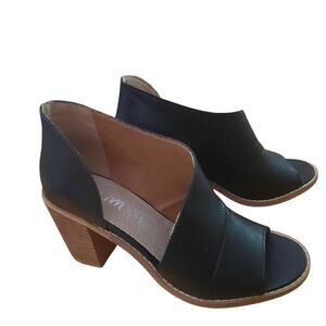 The Buckle Mi IM Womens Black Peep Toe 3" Block Heel Cutout Booties Size 8M